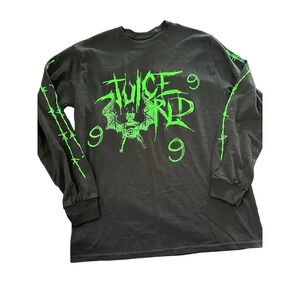 Juice world 999 Men's Black and Green long sleeve T-shirt Size Medium